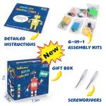 STEM Robotics Kit 6 Set Science Experiments Project Activities for Kids 6-8 8-12 Engineering Building Toy Electronic Motor Robot Craft for Boy 5 6 7 8 9 10 12+ Year Old Girl Gift Summer Outdoor Toy