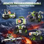 STEM Robotics Kit for Kids Ages 8-12,5 In1 Robot Building Kit Toys,337 Pcs Blocks App & Remote Control Robot Building Set,Erector Science Set For Kids Age 8 9 10 11 12+ Educational Gift For Boys