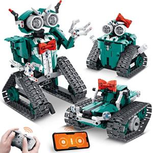 IQKidz APP/Remote Control STEM Building Kits for Kids Ages 8-12 - 3 in 1 RC Robot Car Toys, 440 Pcs Educational Science Projects, Gift Ideas for Boys Girls