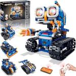 Demkia 5in1 STEM Robot Building Kit, 560 PCS APP/Remote Control Mech RC Robotics for Kids Ages 8-12, Science Kit Coding Robots Toy Set, Birthday Gifts for Boys Age 8-14+