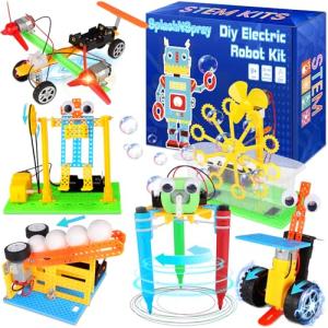 SplashNSpray STEM Robotics Kit for Kids Age 8-12, Robot Kits Educational Science Experiments Projects, Engineering Building Toy Electronic Motor Robot Craft, Big Boys & Girls Toys Birthday Present