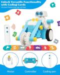WhalesBot B3 Pro 24-in-1 STEM Card & Pen Coding Robot Kit for Kids, 99-Piece Educational Building Set with Interactive Storytelling, Ideal Toy Gift for Boys & Girls Ages 4-6