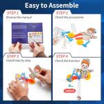 STEM Robotics Kits for Kids Age 8-12, DIY Engineering Crafts Kit Science Robot Building STEM Toys for Boys & Girls Ages 6-8 8-10 6 7 8 9 10 12 13 14