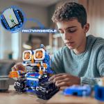 Demkia 5in1 STEM Robot Building Kit, 560 PCS APP/Remote Control Mech RC Robotics for Kids Ages 8-12, Science Kit Coding Robots Toy Set, Birthday Gifts for Boys Age 8-14+
