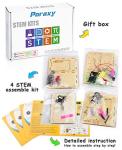 Poraxy 4 Set STEM Kits for Kids Ages 8-10 10-12, Toys for Ages 8-13, Music Box, Robot 3D Puzzle Educational Science Building Projects Crafts, Birthday Gifts for Boys Girls 7 8 9 10 11 12 13 Year Old