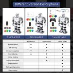 Hiwonder AI Intelligent Visual Humanoid Robot Powered by Raspberry Pi 5 4GB,DIY Robot Kits for Teens and Adults Supports App,Python Programming,PC Software and VNC Remote Desktop Control（Advanced Kit）