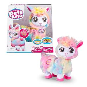 Pets Alive Rainbow Bonnie The Booty Shakin Llama Battery-Powered Dancing Robotic Toy by ZURU, 1 Count (Pack of 1)