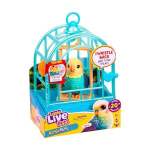 Little Live Pets My Really Real Talking Bird Toy & Cage - Indie, Interactive Voice Repeating Toy, 20+ Sounds & Reactions, Talking Toys for Kids 5-7