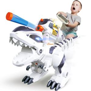 BEZGAR Remote Control Dinosaur Toy for Kids 8-12, Large T Rex Robot Dino Toys for Boys and Girls Aged 6-12, Rc Electronic Pets Programmable Interactive Intelligent Touching Robot