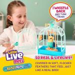 Little Live Pets My Really Real Talking Bird Toy & Cage - Indie, Interactive Voice Repeating Toy, 20+ Sounds & Reactions, Talking Toys for Kids 5-7