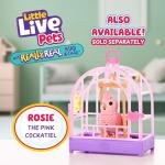 Little Live Pets My Really Real Talking Bird Toy & Cage - Indie, Interactive Voice Repeating Toy, 20+ Sounds & Reactions, Talking Toys for Kids 5-7