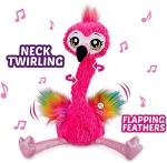 Pets Alive Frankie the Flamingo Pink - 15" Interactive Animal Dancing Plush with 3 Songs, Includes Baby Collectible Flamingo, Party Plush Toy Kids Ages 3+ by ZURU, 9.45*7.09*14.96inch