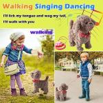 Walking Barking Dog Toy Singing Puppy Set, Repeat What You Say Teddy with Control Leash Electronic Dog, Touch or Voice Control Realistic Robot Musical Dancing Animated Plush Pet for Toddler
