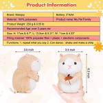 Hamster Talking Pet Toy Repeat What You Say Robot Plush Stuffed Animal Interactive, Dancing and Shaking Robotic Recording Toy, Animated Toy Pet for Girls Boys Baby Kids H: 6.3"