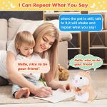 Hamster Talking Pet Toy Repeat What You Say Robot Plush Stuffed Animal Interactive, Dancing and Shaking Robotic Recording Toy, Animated Toy Pet for Girls Boys Baby Kids H: 6.3"