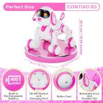 Contixo R3 Robot Dog Toy for Kids - Interactive Remote Control Smart Dancing Robotic Pet for Boys & Girls Ages 3-12 - Pink