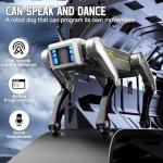 EVADA Smart Robot Dog Robotic Puppy Dog, APP/Handle Remote Control with 20+ Actions Programming Interactive Voice Commands, Durable ABS Design USB Rechargeable Companion Gift for Kids Adults