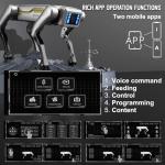 EVADA Smart Robot Dog Robotic Puppy Dog, APP/Handle Remote Control with 20+ Actions Programming Interactive Voice Commands, Durable ABS Design USB Rechargeable Companion Gift for Kids Adults