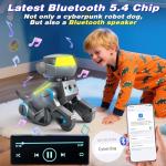 VATOS Kid Smart Robot Dog,Programmable Remote Control Robotic Dog with Bluetooth and Multi-Color LED Eyes, Singing Dancing USB Rechargeable Interactive Robot Puppy Toy for Boys Girls Ages 3-10 Grey
