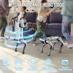 EVADA Smart Robot Dog Robotic Puppy Dog, APP/Handle Remote Control with 20+ Actions Programming Interactive Voice Commands, Durable ABS Design USB Rechargeable Companion Gift for Kids Adults