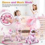 Robot Cat Interactive Toys for Girls: Remote Control Electronic Pink Kitty Pets - Robotic Can Dancing Touch Programmable Mechanical Cat for Kids Age 4-9 Christmas/Birthday Surprise Gifts