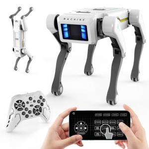 Petma Smart Robot Dog, AI Dog Programmable STEM Toy with Dance, Kungfu & Voice Control, 25+ Interactive Actions, App/Remote Control, Rechargeable Gift for Kids Ages 6+ (iOS & Android)