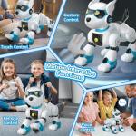 Smart Robots Dog Toy for Kids, Programmable Interactive RC Robotic Pets with Voice Control and Touch Sensory, Imitates Animals Music Dancing, Present for Kids Boys and Girls