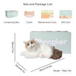 Chongker Interactive Companion Robot Cat Pets, Handmade Weighted Stuffed Animals, Cat Plush Toy with Voice Response, Realistic Heartbeat and Purring, Ragdoll Cat