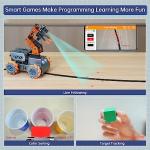 MasterPi Robotic Arm Car for Raspberry Pi 5 Open Source Programming AI Vision 5DOF/Axis Robotics Smart Car Kits for Teen Adult Educational Building Robot (Raspberry Pi Not Included)