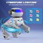 SIMREX Robot Dog Toys for Kids – Smart Interactive Robot Puppy with Bluetooth,Touch Sensor, Dance Tricks, LED Eyes, 2 Rechargeable Batterys, Gift for Kids Boys and Girls(Gray)