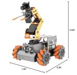 MasterPi Robotic Arm Car for Raspberry Pi 5 Open Source Programming AI Vision 5DOF/Axis Robotics Smart Car Kits for Teen Adult Educational Building Robot (Raspberry Pi Not Included)