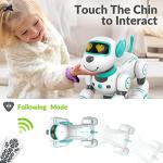 STEMTRON Programmable Remote Control Robotic Pet, Interactive Robo Dog & Cat, RC Robot with Touch Sensing, LED Eyes, Dance & Music