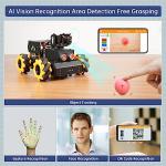 AI Vision Robot Car Kit for Raspberry Pi, TurboPi Coding Robot Kit STEM Projects Educational Building Robot Python Programming Programmable Open Source Smart Robotic (without Raspberry Pi)
