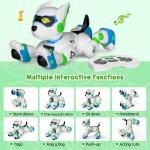 WeFone Robot Dog Toys for Kids Remote Control Interactive Robotic Pet Smart Programmable Puppy Electric Intelligent Robo Perro with Voice Control RC Music Imitation Animals Toy Girls Boys Gift (Green)