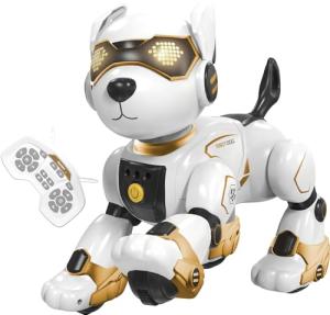 HBUDS Robot Dog Toys for Kids, Remote Control Dog Robot, Voice & Touch Control, Programmable Interactive Robotic Puppy Toy, Sing, Dance, Rechargeable Robo Pet for Boys Girls Ideas