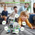 WeFone Robot Dog Toys for Kids Remote Control Interactive Robotic Pet Smart Programmable Puppy Electric Intelligent Robo Perro with Voice Control RC Music Imitation Animals Toy Girls Boys Gift (Green)
