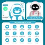 ENERGIZE LAB Eilik Pink - Touch Interactive Toys, Cute Robot Pets with Abundant Emotions. Idle Animations&Mini-Games, Unique Gift for Girls & Boys. Support Update.