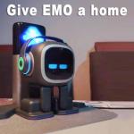 EMOPET AI Desk Robot Companion - ChatGPT Enabled with Voice Commands & Dance Feature, Interactive Robot Pet with Personality, Comes with Charging Home Station