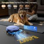 Robot Vacuum and Mop Combo with Smart App/Voice Control, Robotic Vacuum for Home/Pet Hair, Schedule, 2300Pa Suction, Auto Recharge, Tangle-Free, Quiet, Ultra-Thin 2.87" Design, for Low Pile Carpet