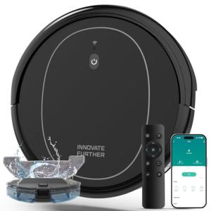 Robot Vacuum and Mop 4000Pa Strong Suction Robotic Vacuums Cleaner, 120 Min Runtime & Auto Recharge, WiFi/App/Remote/Alexa Control, 3-in-1 Ultra-Slim Quiet Ideal for Home Hard Floor, Carpet, Pet Hair