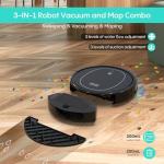 Robot Vacuum and Mop 4000Pa Strong Suction Robotic Vacuums Cleaner, 120 Min Runtime & Auto Recharge, WiFi/App/Remote/Alexa Control, 3-in-1 Ultra-Slim Quiet Ideal for Home Hard Floor, Carpet, Pet Hair