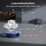 Robot Vacuum and Mop Combo with Smart App/Voice Control, Robotic Vacuum for Home/Pet Hair, Schedule, 2300Pa Suction, Auto Recharge, Tangle-Free, Quiet, Ultra-Thin 2.87" Design, for Low Pile Carpet