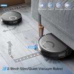 UMMUND Robot Vacuum and Mop Combo, 2 in 1 Mopping Robotic Vacuum Cleaner with Schedule, Wi-Fi/App/Remote, Max Suction 2000Pa, Self-Charging, Slim, Ideal for Hard Floor, Pet Hair, Low-Pile Carpet