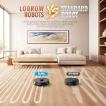 Loorow 3-in-1 Robot Vacuum and Mop Combo with Self-Emptying Dock for 60 Days，LiDAR Navigation,4500Pa Strong SuctionApp/WiFi/Alexa Control, Self-Charging, Replaceable Dust Bag