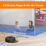 Robot Vacuum and Mop with Self-Emptying, 5000Pa Robotic Vacuum with LiDAR Navigation, Mapping, 60-Day Hands-Free Cleaning, No-Go Zones,Wi-Fi/App/Alexa Control, Ideal for Pet, Hard Floors, Carpet