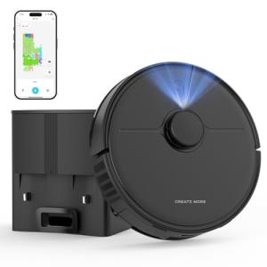 eitton A6Pro Robot Vacuum and Mop, Robot Vacuum Self Emptying, Up to 60 Days Hands Free Cleaning (Pure Black)