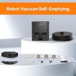 Robot Vacuum and Mop with Self-Emptying, 5000Pa Robotic Vacuum with LiDAR Navigation, Mapping, 60-Day Hands-Free Cleaning, No-Go Zones,Wi-Fi/App/Alexa Control, Ideal for Pet, Hard Floors, Carpet