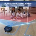 Robot Vacuum and Mop: 5000Pa Robot Vacuum Self Emptying, 360 LiDAR Navigation, 3L Dust Station for 60 Days Hands Free, Auto Carpet Boost, No-Go Zones, for Pet Hair, Hard Floors & Carpets APP Control