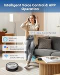 Robot Vacuum and Mop: 3000Pa Robotic Vacuum Cleaner for Under Furniture/Bed, 3-in-1 Robot Vacuum and Mop Combo, Gyro Navigation, 0.59" Obstacle Climb, App/Alexa Control for Hard Floors & Low-Pile Rugs