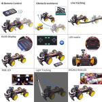 Adeept Smart Car Kit(Compatible with Arduino IDE), Line Tracking, Obstacle Avoidance, OLED Display, Ultrasonic Sensor, IR Wireless Remote Control, DIY STEM Educational Robot Car Kit